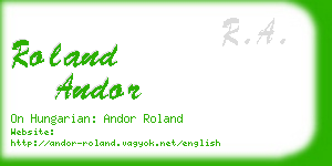 roland andor business card